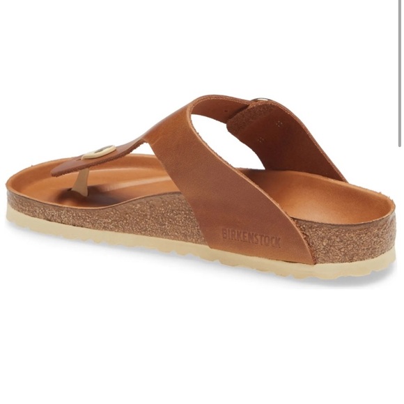 New Birkenstock Gizeh Big Buckle Sandals Cognac Leather 40 / 9 - Picture 2 of 8